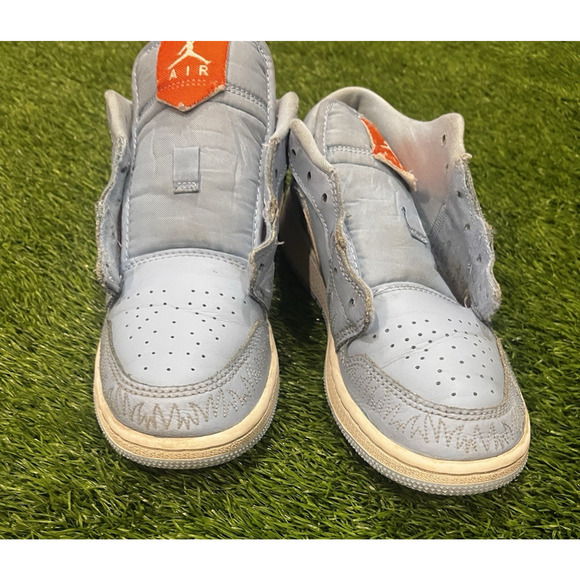 Nike Air Jordan 1 Low SE Blue Stitch White Green Red DO8227-400 4.5Y - Picture 8 of 13